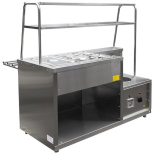 Bain-marie for 1 and 2 dishes 1 confiture 5 gastr. Lira-Profi MEP-1-2B/LP (1500x705(1030)x1462(1482), stainless steel, 3.06 kW, 220/380V)