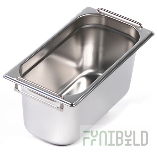 Gastronorm container without lid with handles GN-1/3, depth 150,4,9 l. (325x176x150 in.) in pack. 10/20 pcs.