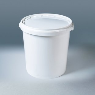 Round bucket 30 l. white, lock D=377 in