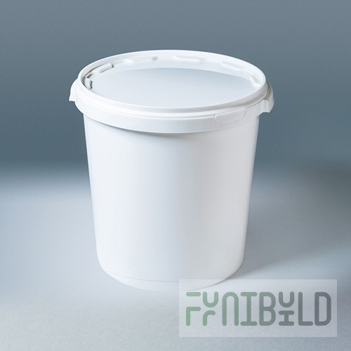 Round bucket 30 l. white, lock D=377 in