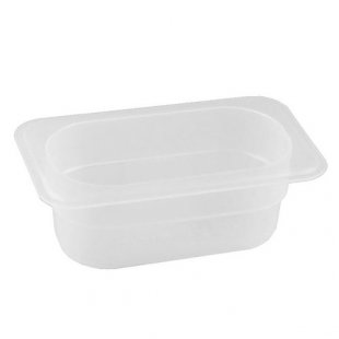 Gastronorm container without lid p/p GN 1/9, H-65, 176x108x65mm (plastic, transparent) art. 422102401, pack. 42/21 pcs.