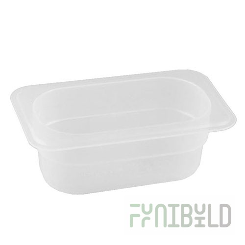 Gastronorm container without lid p/p GN 1/9, H-65, 176x108x65mm (plastic, transparent) art. 422102401, pack. 42/21 pcs.