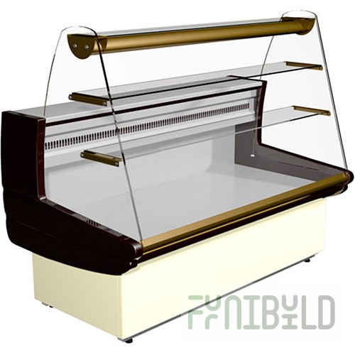 Medium-temperature display case, 1180x850x1215mm, K85 SM 1.2-1 (VHSd-1.2 Pole ECO), 0...+7C, 0.68 sq.m. 2 shelves