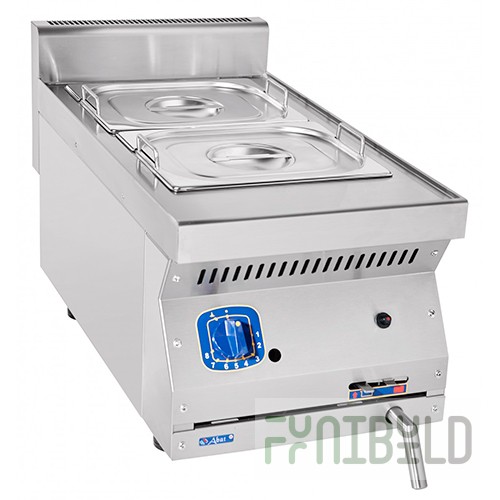 Tabletop gas bain-marie GMK-40N stainless steel (401x827x474 in), 2 GN 1/2 containers, 700 series