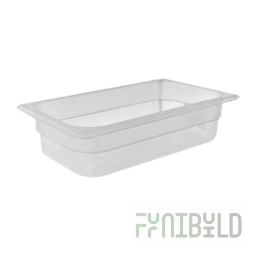 Gastronorm container without lid p/p GN 1/4, H-65, 265x162x65mm, (plastic, transparent), in pack. 28 pcs. 422101501