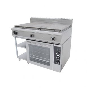 Solid surface gas stove with oven F6ZhTLSPDG/50012 (800x1180x1050 in, 24.5 kW)
