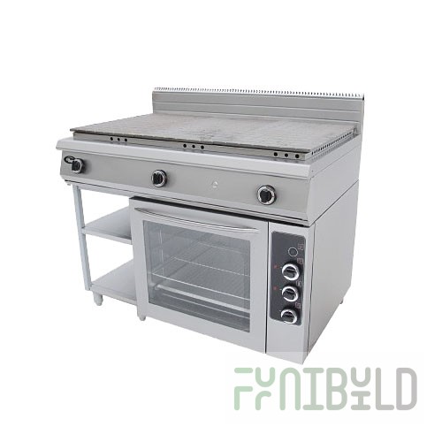 Solid surface gas stove with oven F6ZhTLSPDG/50012 (800x1180x1050 in, 24.5 kW)