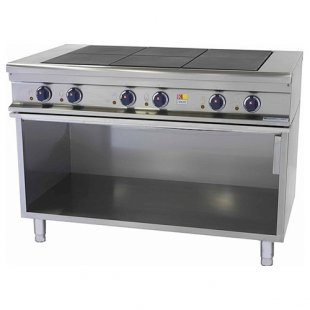 Stove 700ser Kovinastroj (6 burners) ES-T67/P 55833 (1200x700x900mm, 380V, 15kW, on open stand)