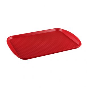 Plastic rectangular tray 525x325x25mm (red) art. 422107804, in pack. 10 pcs.