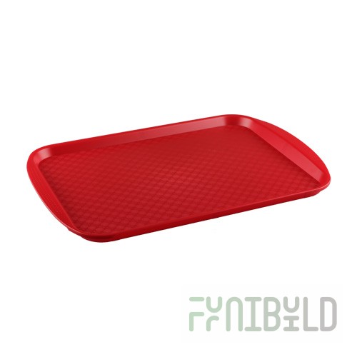Plastic rectangular tray 525x325x25mm (red) art. 422107804, in pack. 10 pcs.