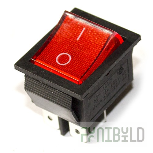 Single wide red key switch without light bulb (15A 250V)