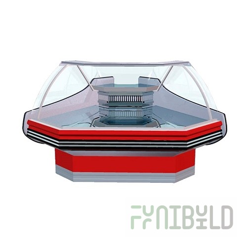 Medium-temperature display case, external corner, Titanium B5 1450x1450x1255 BC5 UN 0°… +6°С