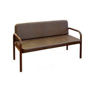 3-seater sofa on a round tube vinyl leather art. 880.3