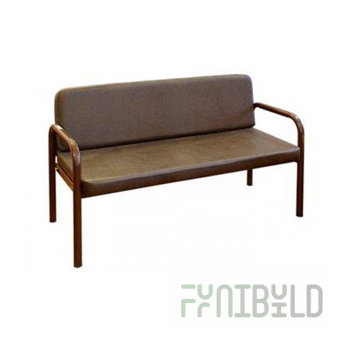 3-seater sofa on a round tube vinyl leather art. 880.3