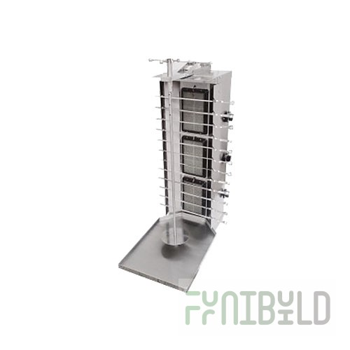 Gas shawarma-kebab maker F3ShMG (manual) (515x800x1170mm, 11 kW, weight 14kg)