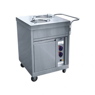 Plate warming counter PTE-70KM(P)-80 mobile (630x705x920 in, 80 plates, 2x240 in)