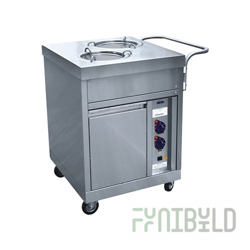 Plate warming counter PTE-70KM(P)-80 mobile (630x705x920 in, 80 plates, 2x240 in)