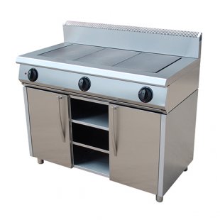 Electric stove 3-burner without oven F3PE (closed stand, 600x1220x1050mm, 9 kW, 380V)