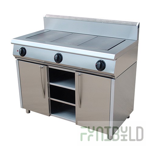 Electric stove 3-burner without oven F3PE (closed stand, 600x1220x1050mm, 9 kW, 380V)