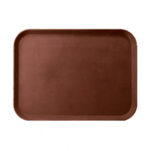 Rubberized rectangular tray 450x350x25mm, (brown), 25 pcs. in pack.
