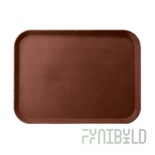 Rubberized rectangular tray 450x350x25mm, (brown), 25 pcs. in pack.