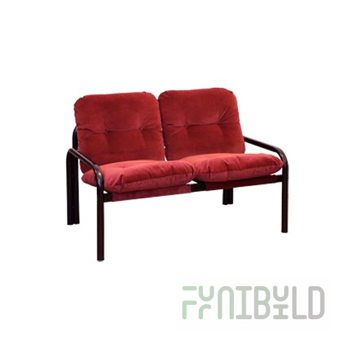 2-seater sofa on a round tube, flock art.792.2