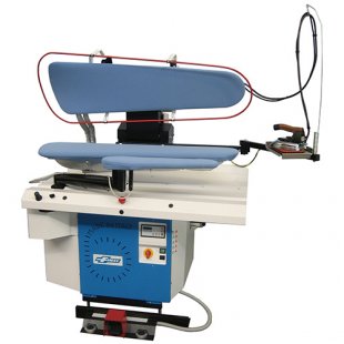 Ironing press LPR-208.20 (1130x1250x1450-1650 in, ironing surface size 360x1190x220 in, with a 25 l steam generator, compressor, fan, leather attachment, weight 350 kg)