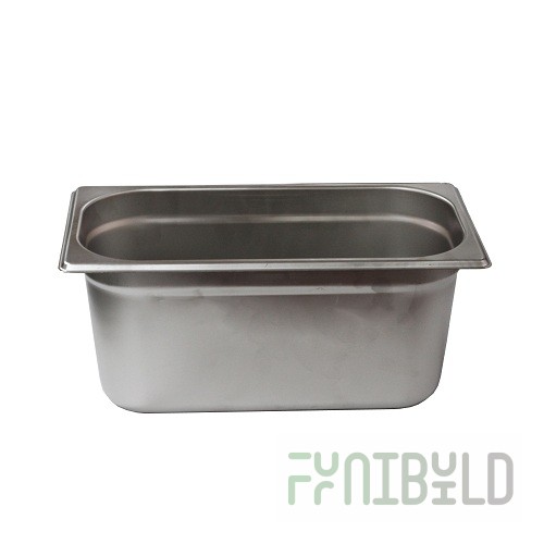 Gastronorm container without lid stainless steel GN-1/3 depth 150, 4.9 l. (325x176x150 in.), in pack. 10/20 pcs.