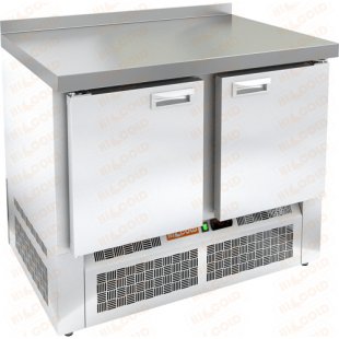 Table with refrigerated cabinet Hicold GNE11/TN W Without tabletop (1000x700x800mm, -2...+10 °C)