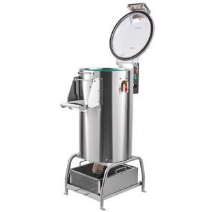 Potato peeler MKK-300-01 with stand and pulp collector (300 kg/h, 475x680x1090 in, 0.75 kW)