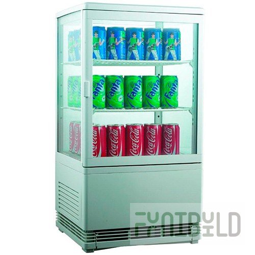 Medium-temperature bar display case COOLEQ CW-58 (428x386x810mm, 0...+12C, V=58l)