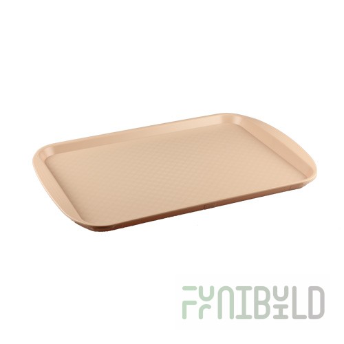Plastic rectangular tray 450x350x20mm (beige) art. 422106607 in pack. 12 pcs.