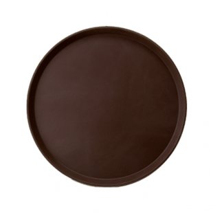 Rubberized round tray 400x25mm, (brown), 25 pcs. in pack.