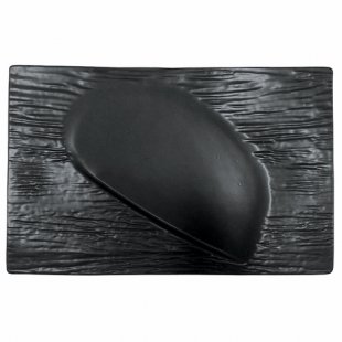 Rectangular dish black 30.5x19cm