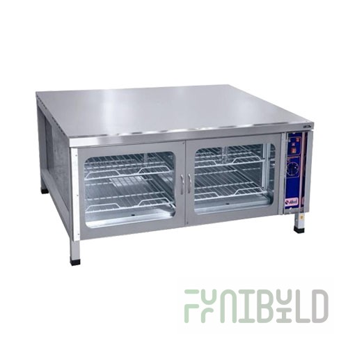 Thermal proofing cabinet ШРТ-4ЭШ-01 (4 shelves-grids, glass door, stainless steel, on legs, with lid, 1300x1083x615 in)