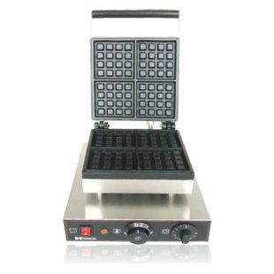 Waffle iron HURAKAN HKN-GES2M (300x380x250mm, rectangular working surface, 1.6 kW, 220V)