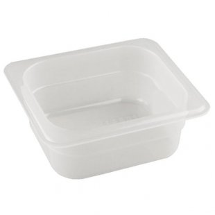 Gastronorm container without lid p/p GN 1/6, H-65, 176x162x65mm (plastic, transparent) art. 422101901, in pack. 28/14 pcs.
