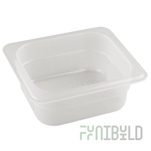 Gastronorm container without lid p/p GN 1/6, H-65, 176x162x65mm (plastic, transparent) art. 422101901, in pack. 28/14 pcs.