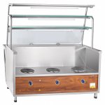 1-course food warmer PMES-70T-01 (3 burners, 3 shelves, lighting, 1500 in) cashir. (1500x766(1024)x1624 in, 400V)