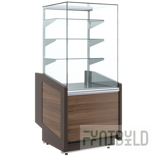 Neutral display case 1180x750x1680 (1730) in, KS80 N 1.2-11 dark oak (tower)