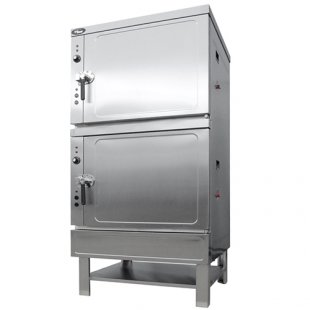 Electric steamer F2P2E (2 chambers, 10 lvl.) (860x860x1730 in, 380 V, 12 kW, weight 90 kg)