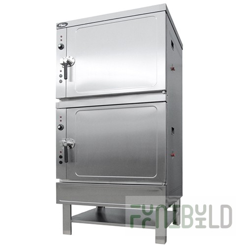 Electric steamer F2P2E (2 chambers, 10 lvl.) (860x860x1730 in, 380 V, 12 kW, weight 90 kg)