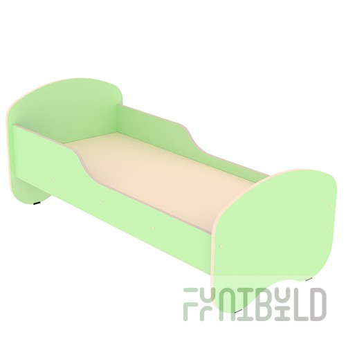 Children's bed made of laminated chipboard with sides 1400x600, art. KD-1.3 (SALAD)