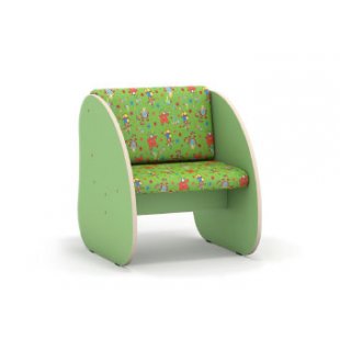 Armchair (flock) 482x550x575mm LDSP light green