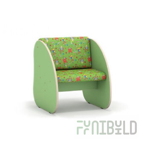 Armchair (flock) 482x550x575mm LDSP light green