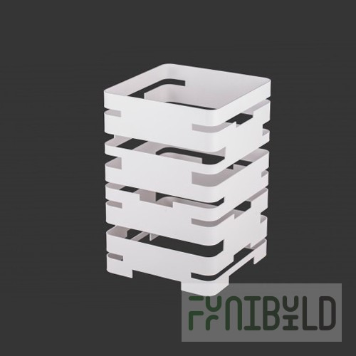 Buffet base square 200x200x300mm, white, art. 00358
