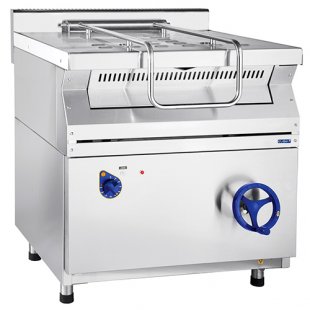 Gas frying pan GSK-80-0.27-40, (800x875x950 in, 40 l, stainless steel, solid-drawn bowl, area - 0.27 m2, tilting, 700 series)