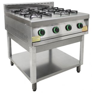Gas stove 4-burner without oven. cabinet PG-4-01 (840x850x860 (960) in, 14 kW, 220 V)
