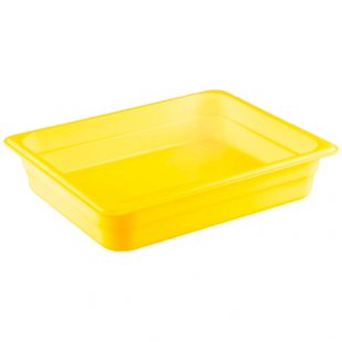 Gastronorm container without lid p/p GN 1/2, H-65, 325x265x65mm, (plastic, yellow), 422107406, in pack. 14 pcs.