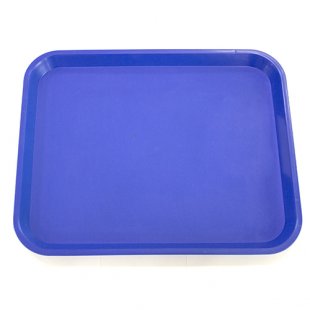 Plastic rectangular tray 435x345x20 in (blue)
